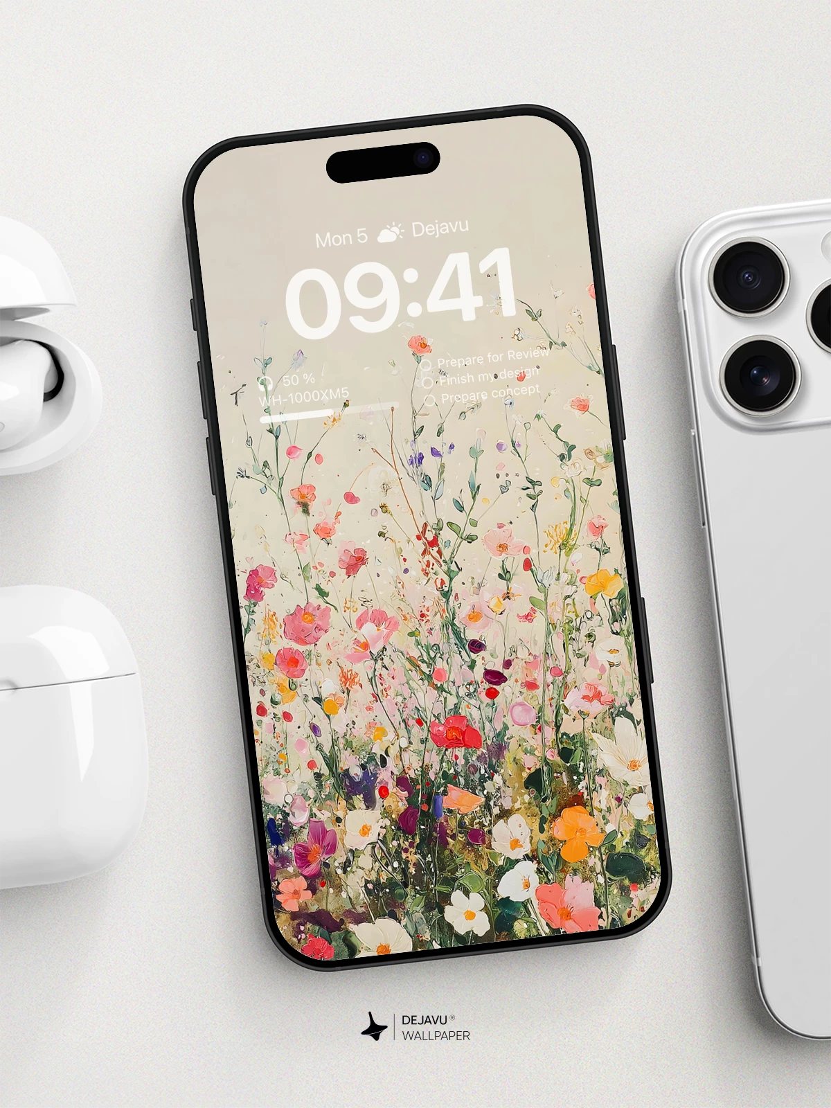 Whimsical Wildflower Meadow Wallpaper 8K for iPhone and Android