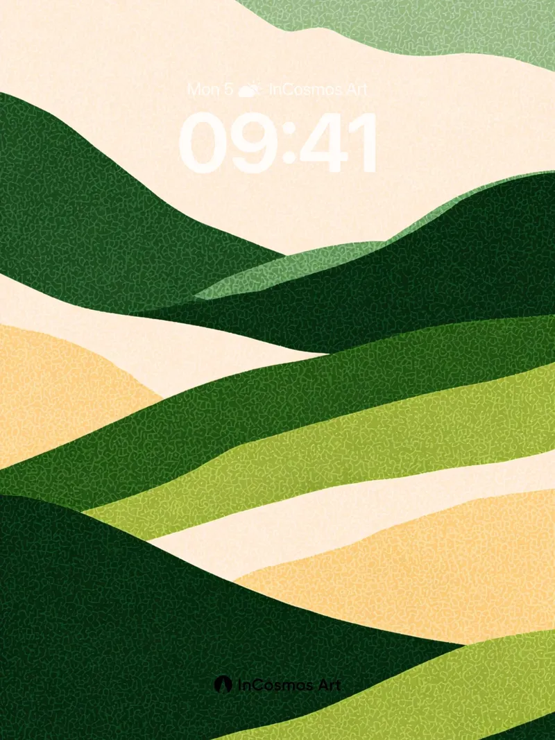 Serenity Ridge Wallpaper with Earth-Toned Flow