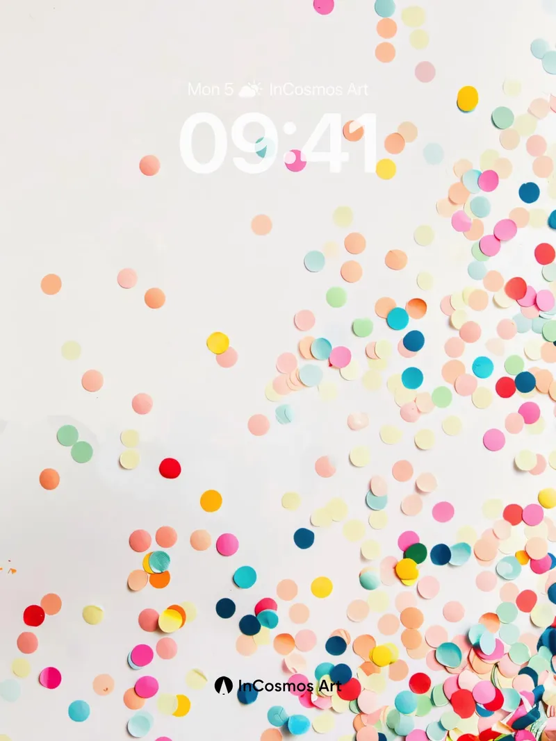 Playful Scatter Wallpaper with Color Burst