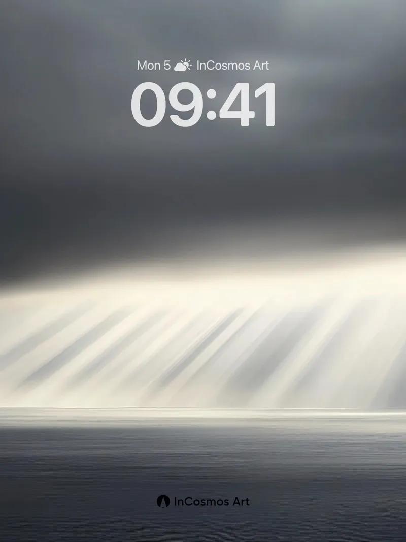 Storm Veil Wallpaper with Light Fractures