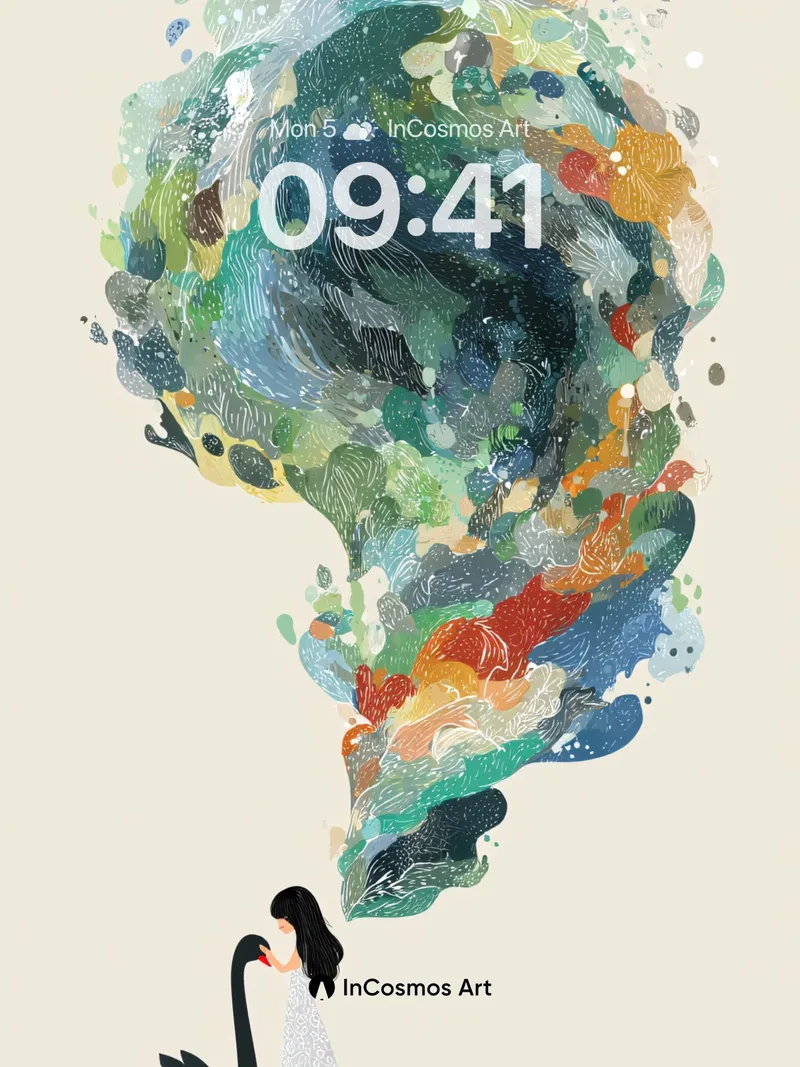 Whispering Vortex Wallpaper with Swallowing Light