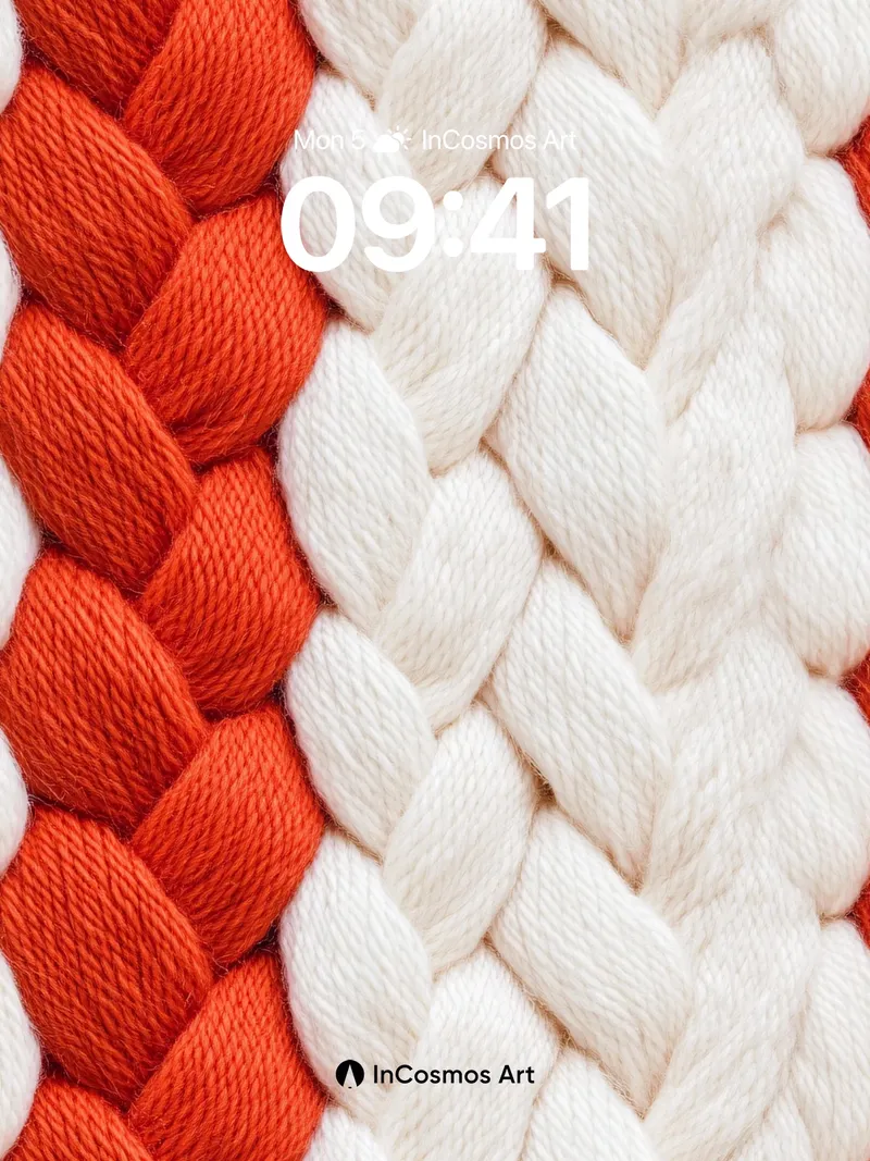 Crimson Braid Wallpaper with Woolen Pulse