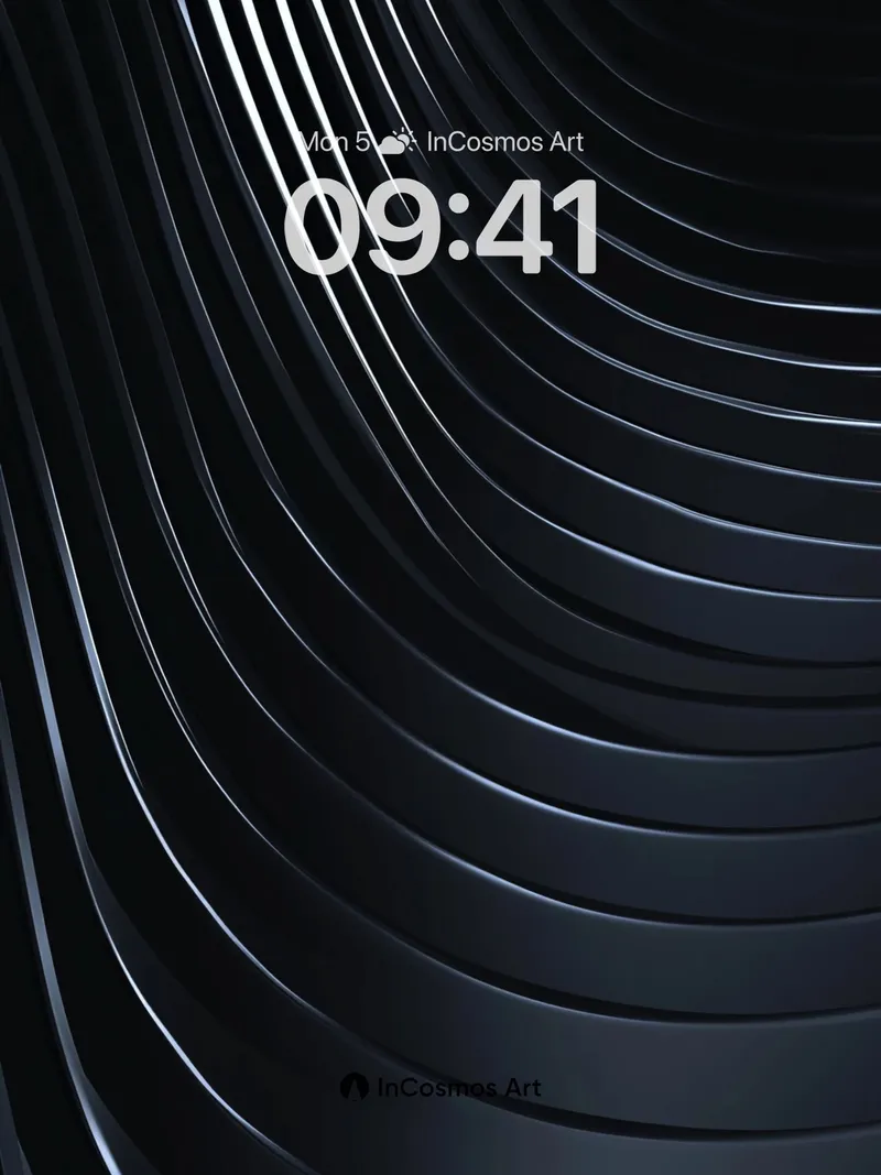 Midnight Currents Wallpaper with Liquid Lines