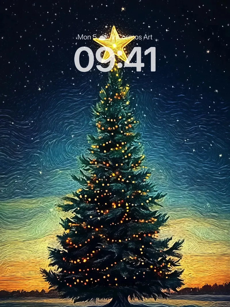 Starry Solitude Wallpaper with Van Gogh's Embrace