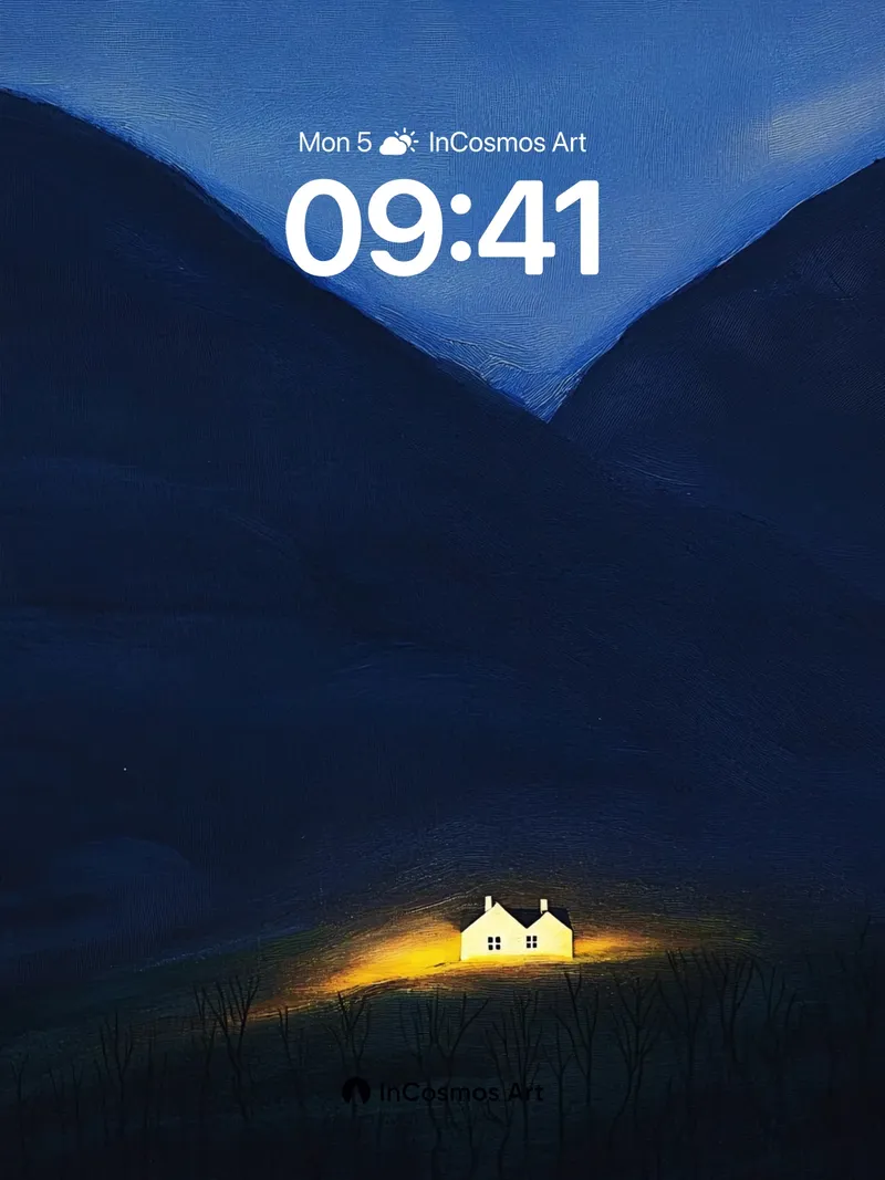 Solitary Light Wallpaper in Midnight Valley