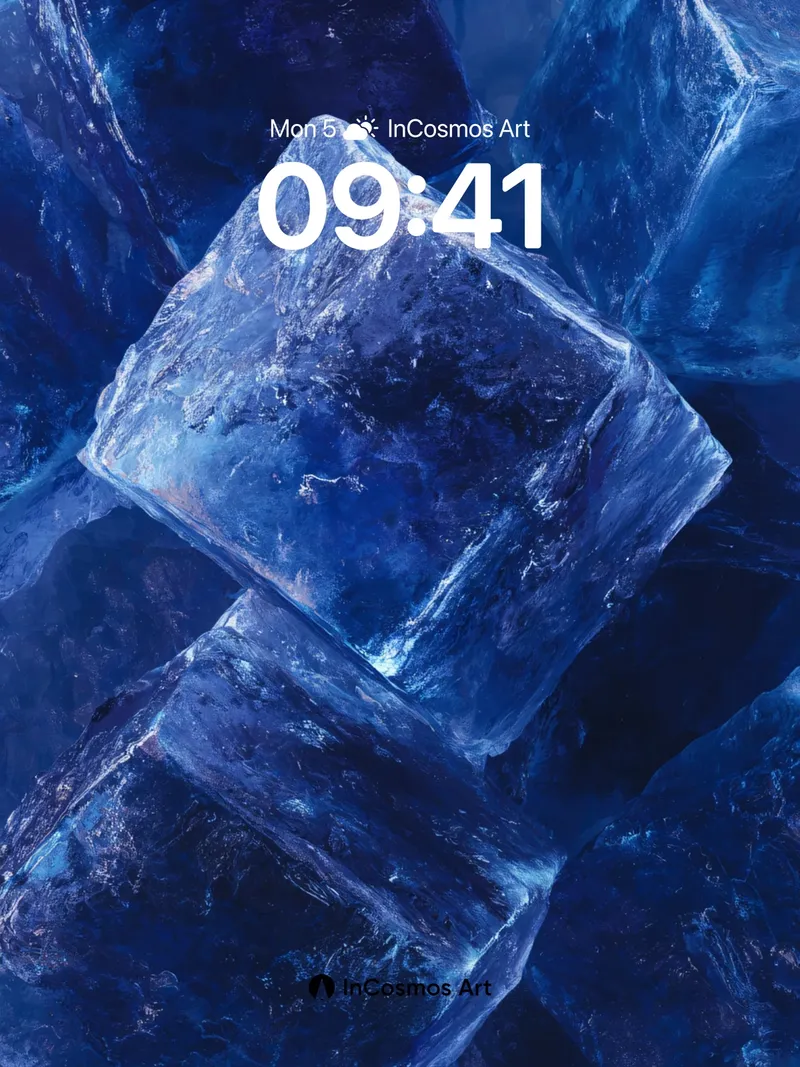 Cryo Stillness Wallpaper with Frozen Light