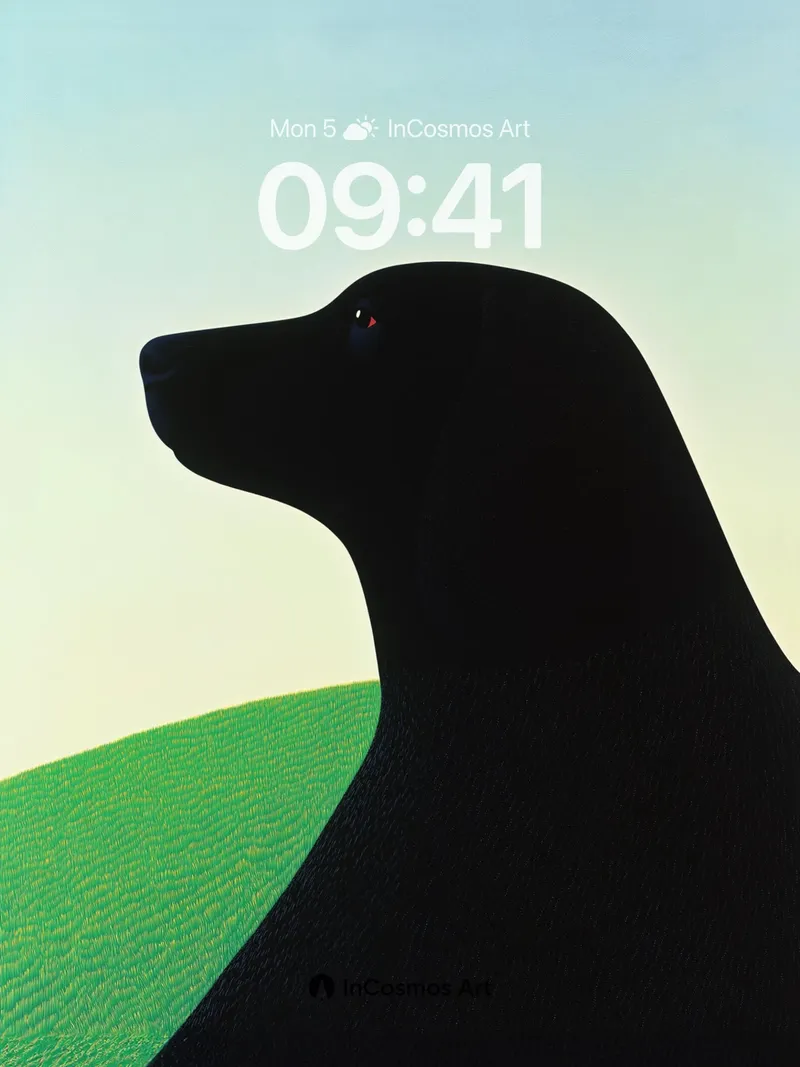 Silhouetted Sentinel Wallpaper with Gradient Horizon