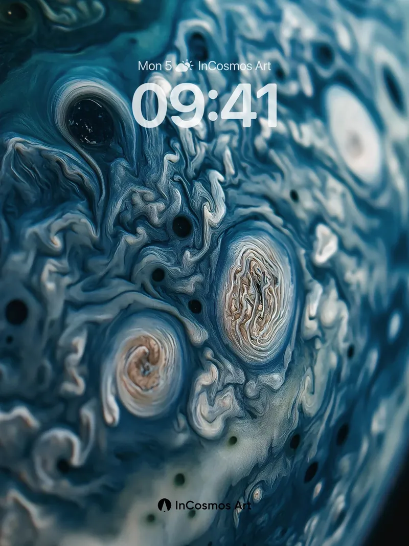 Whirlpool Cosmos Wallpaper with Swirling Vortices