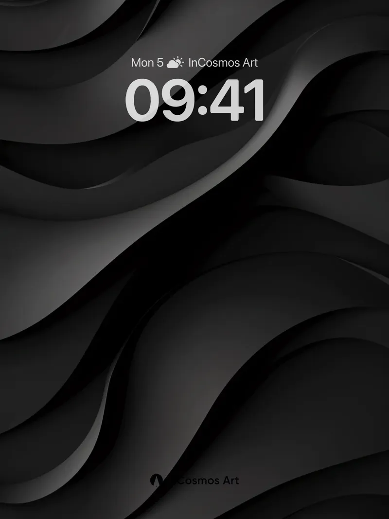 Shadowed Waves Wallpaper with Depth Illusion