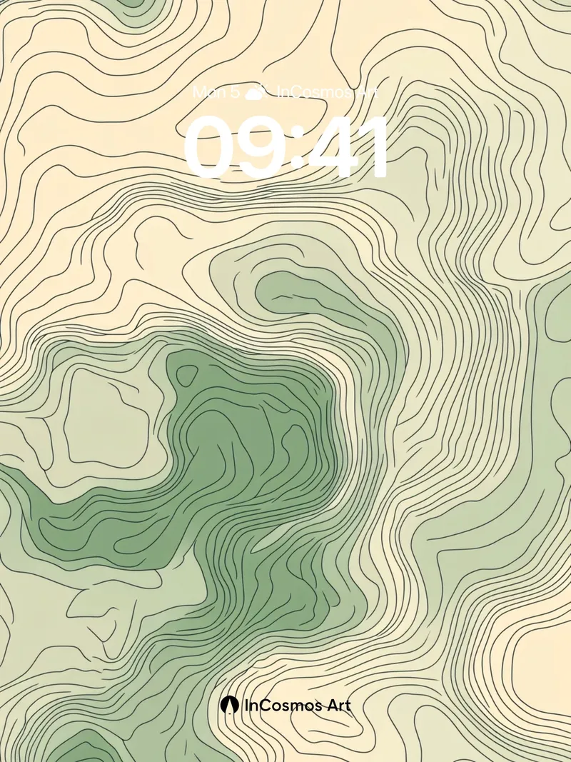 Serpentine Topography Wallpaper with Whispering Contours