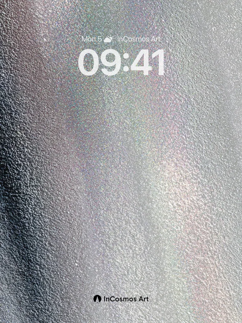 Luminous Hush Wallpaper with Iridescent Veil