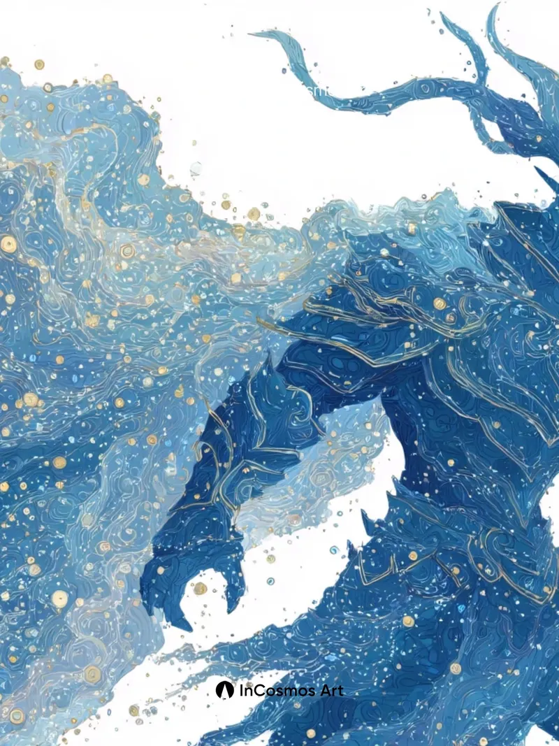 Cosmic Leviathan Wallpaper with Starlit Veins