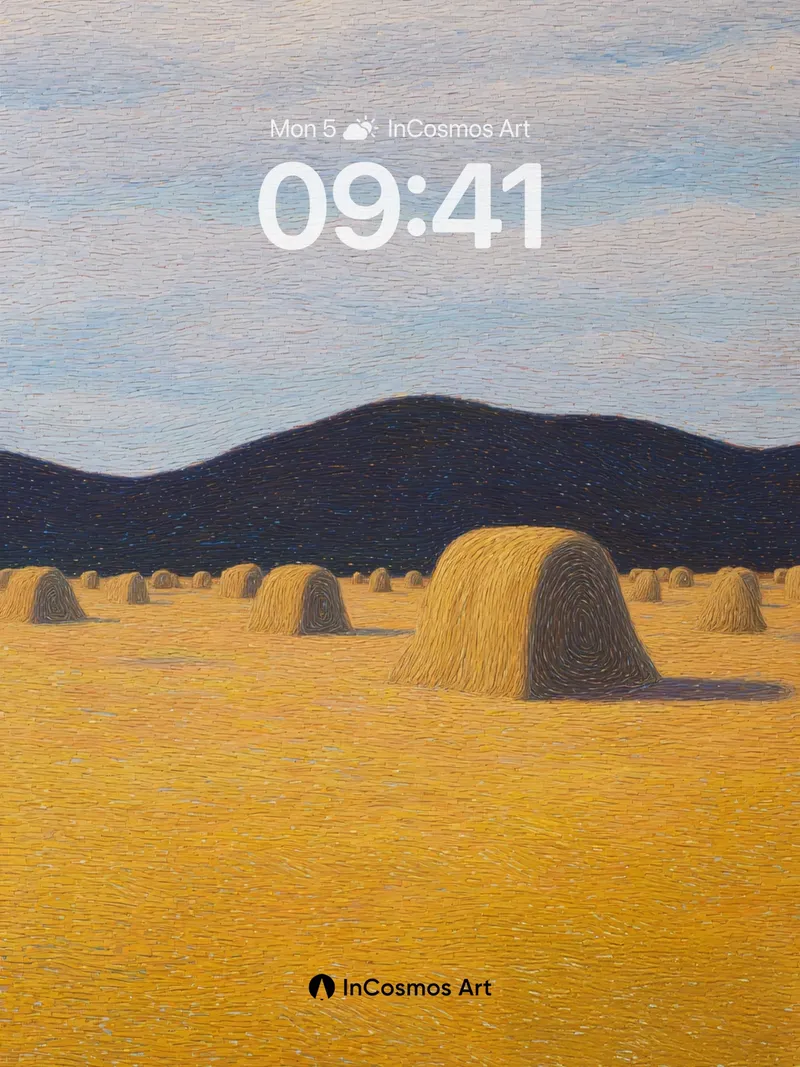 Golden Hush Wallpaper with Distant Peaks