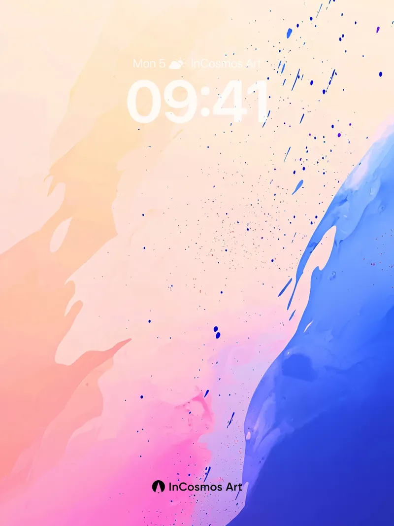 Liquid Horizon Wallpaper with Cosmic Speckles