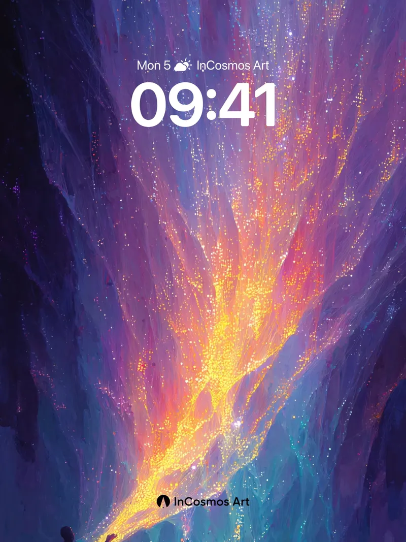 Cosmic Veil Wallpaper with Starlight Threads