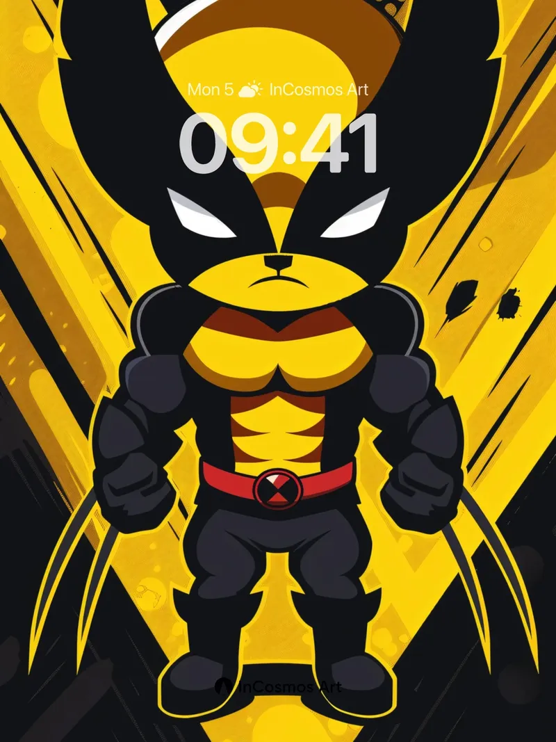 Fierce Feline Hero Wallpaper with Golden Aura