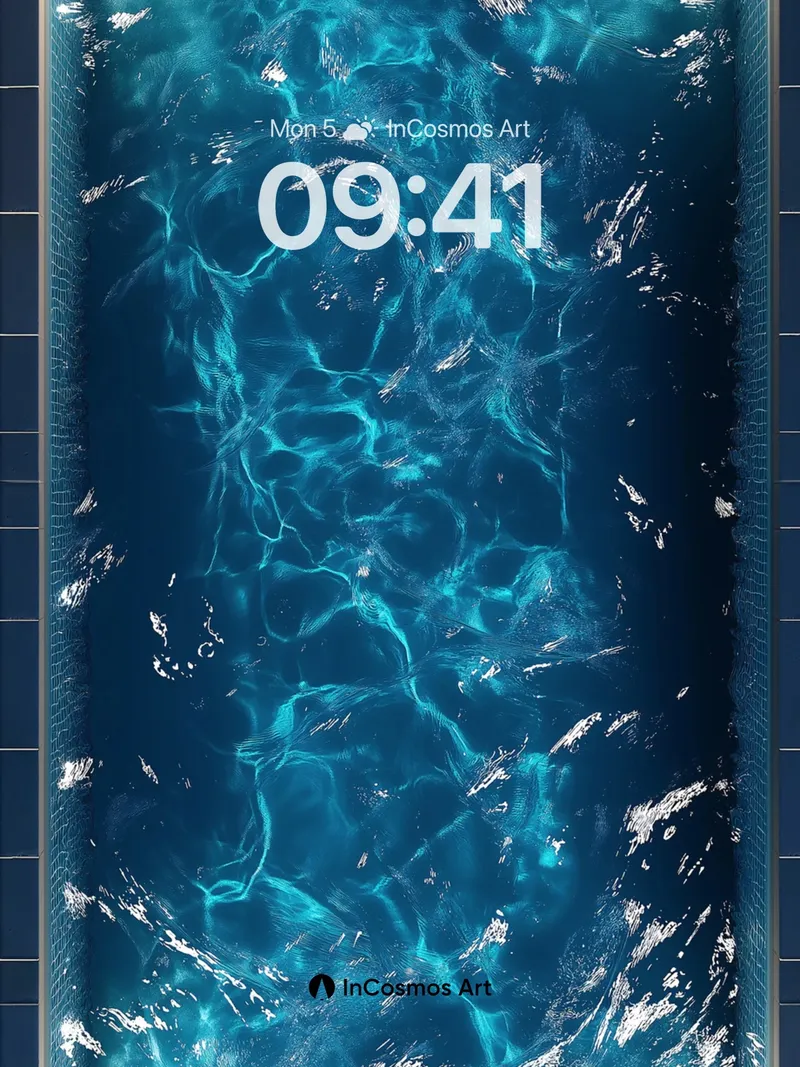 Luminous Abyss Wallpaper with Electric Currents