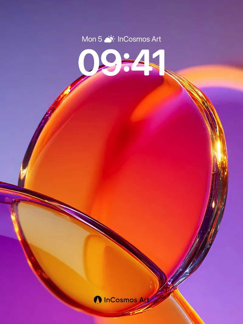 Luminous Curve Wallpaper with Liquid Light