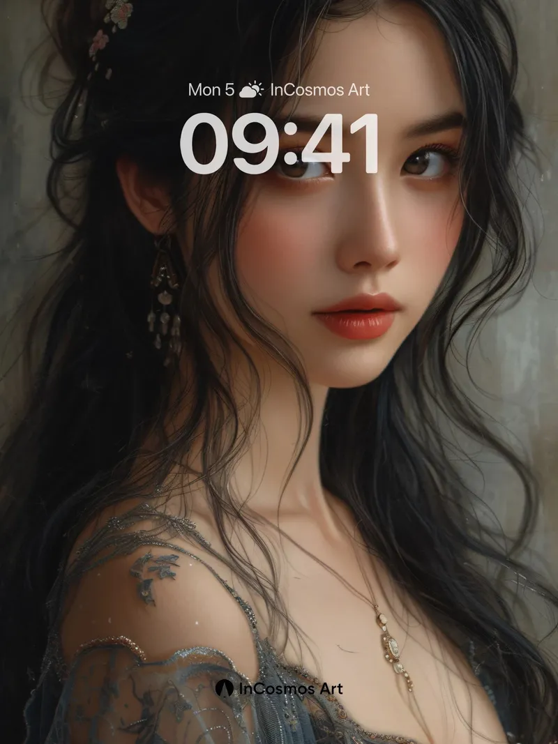 Velvet Shadow Wallpaper with Floral Whispers