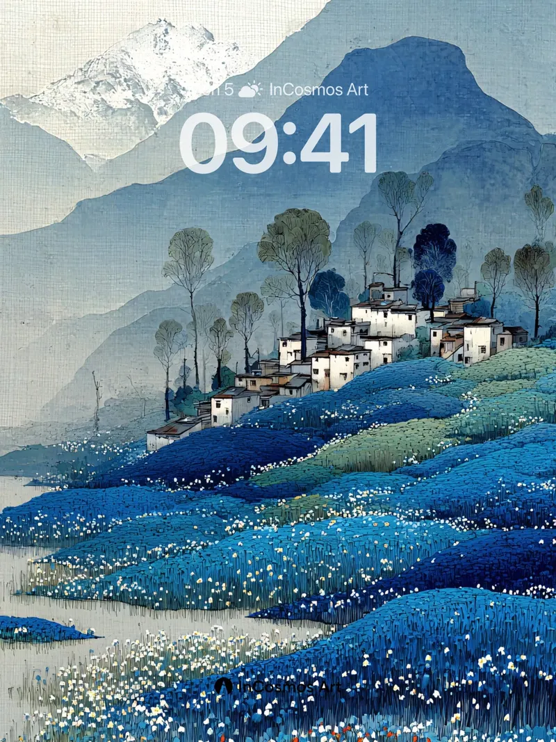 Serenity Bloom Wallpaper with Alpine Hush