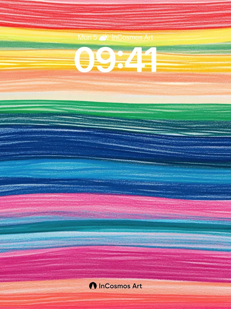 Liquid Rainbow Wallpaper with Wavy Hues