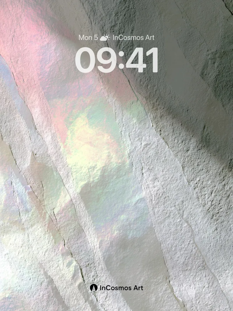 Iridescent Veil Wallpaper with Ethereal Light