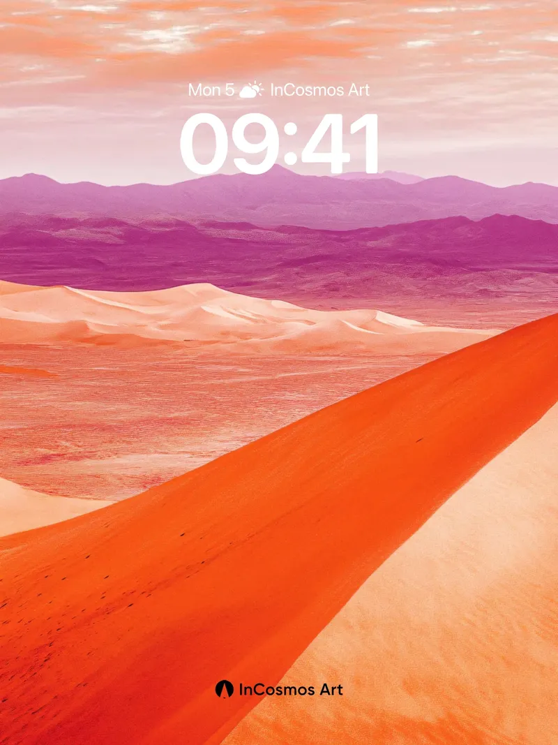 Surreal Dune Wallpaper with Violet Horizon