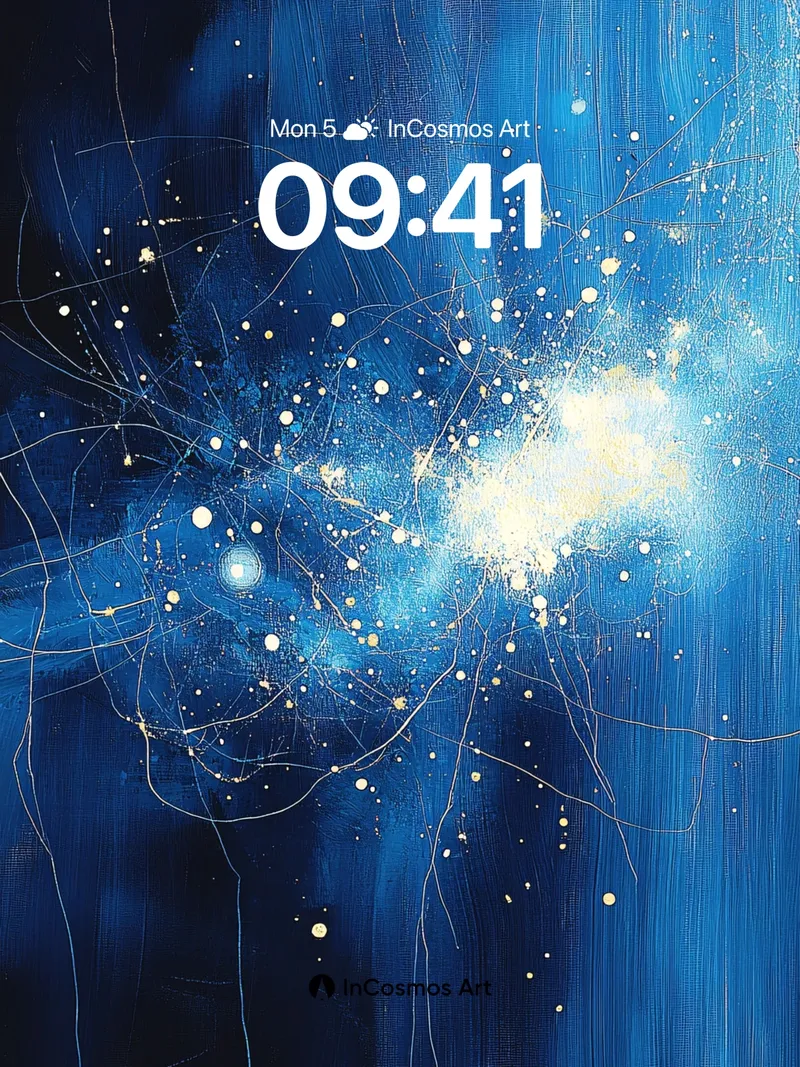Cosmic Veil Wallpaper with Starlight Trails
