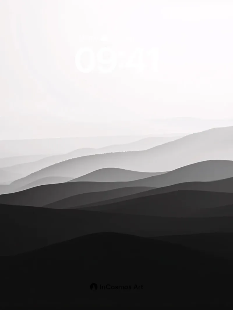 Silent Ridge Wallpaper with Hazy Depths