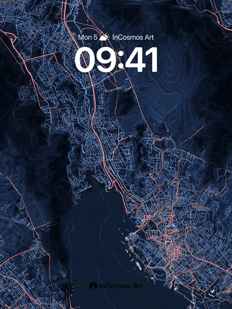 Neon Vein Wallpaper with City Pulse