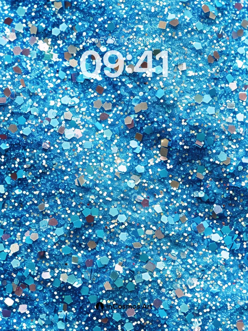 Cosmic Sparkle Wallpaper with Hexagonal Constellations