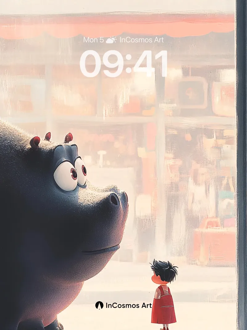 Gentle Gaze Wallpaper with Window Light