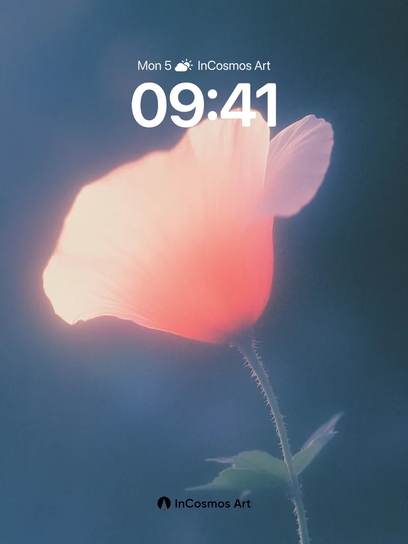 Luminous Petal Wallpaper with Ethereal Glow