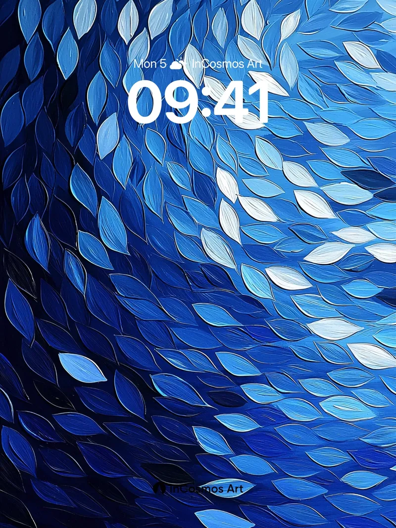 Deep Currents Wallpaper with Shimmering Scales