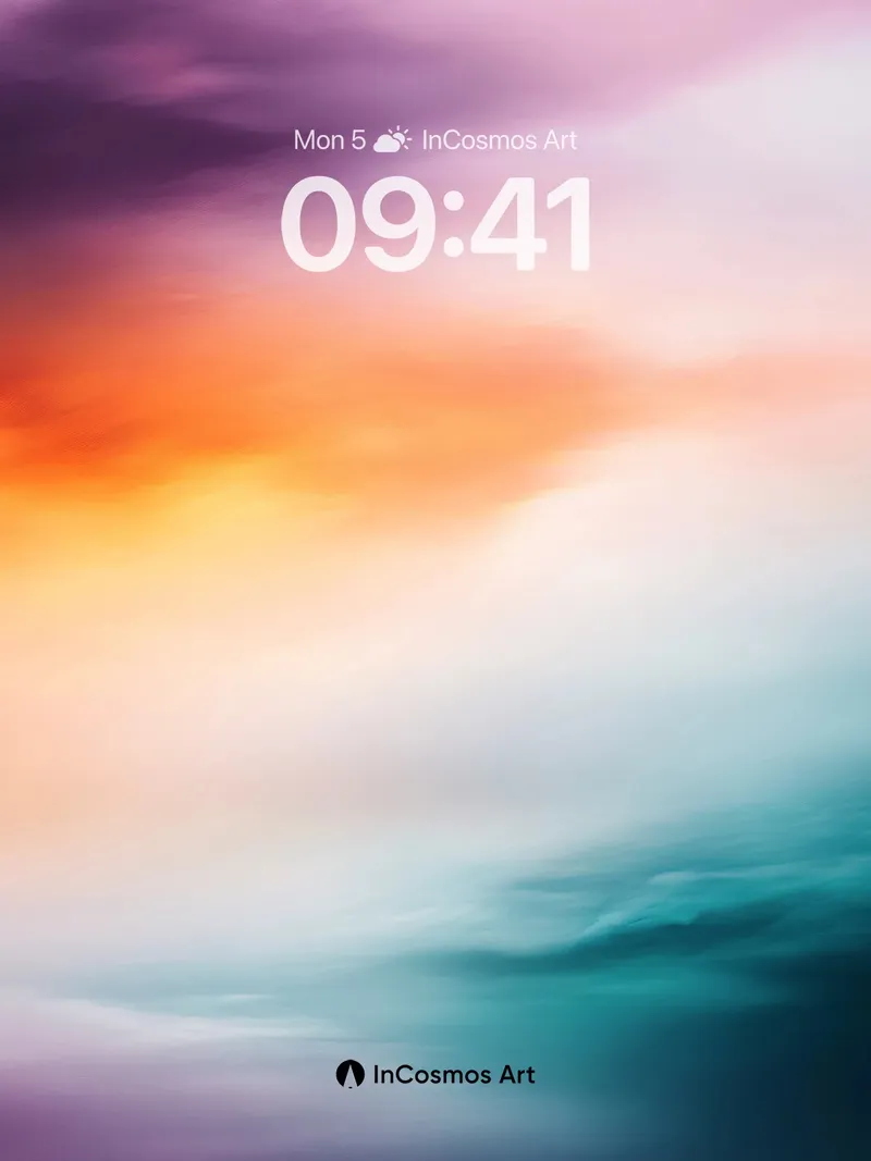 Crimson Horizon Wallpaper with Ethereal Light