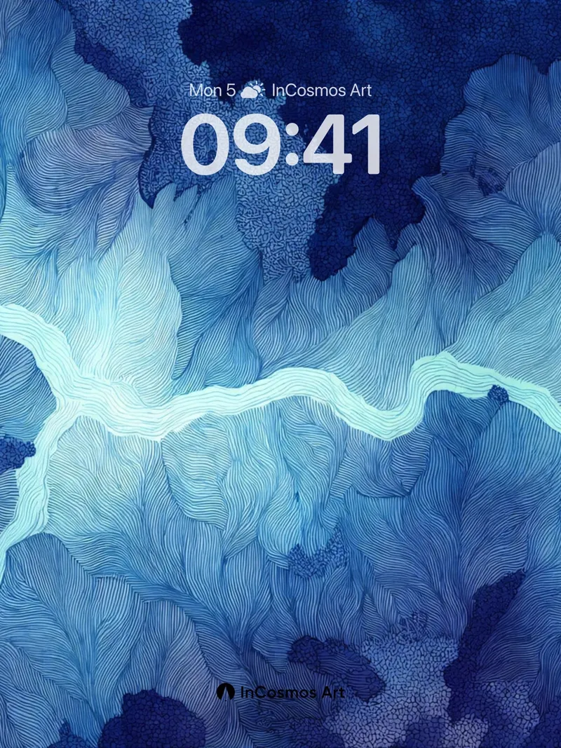 Frostvein Wallpaper with Ethereal Currents