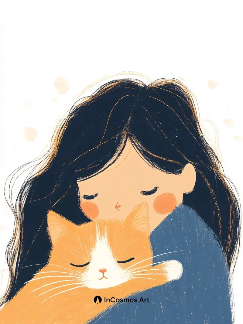 Serenity Embrace Wallpaper with Soft Hues