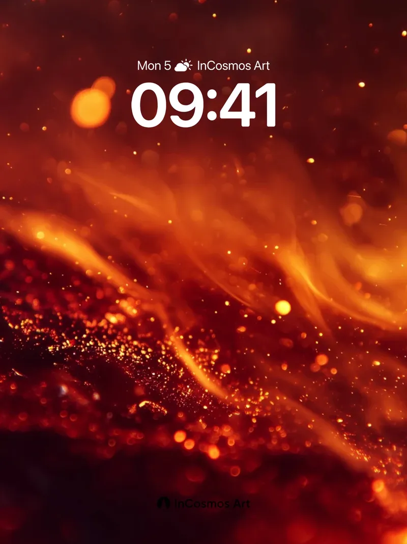 Emberstorm Wallpaper with Floating Ash