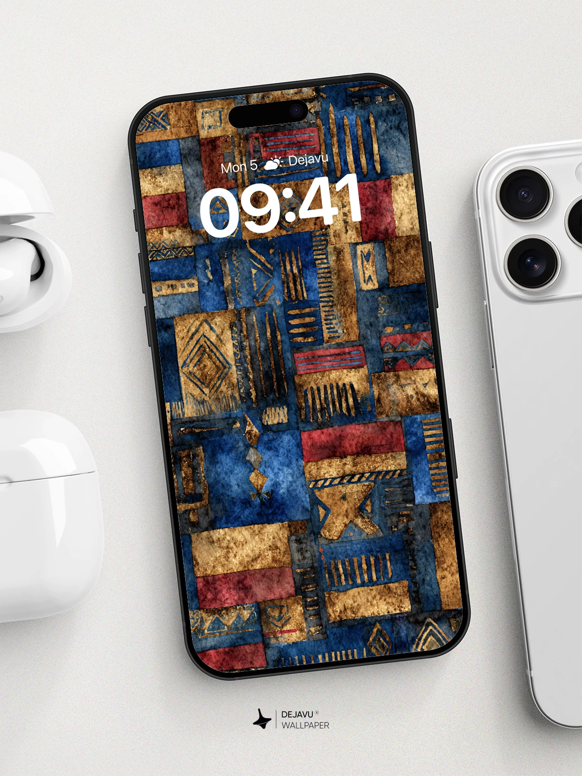 Tribal Patchwork Art Wallpaper 8K for iPhone and Android