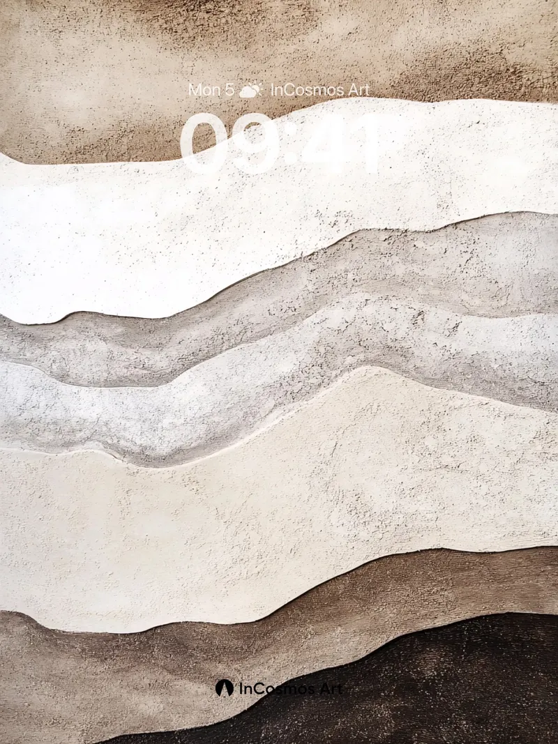 Earthy Flow Wallpaper with Sedimentary Rhythms