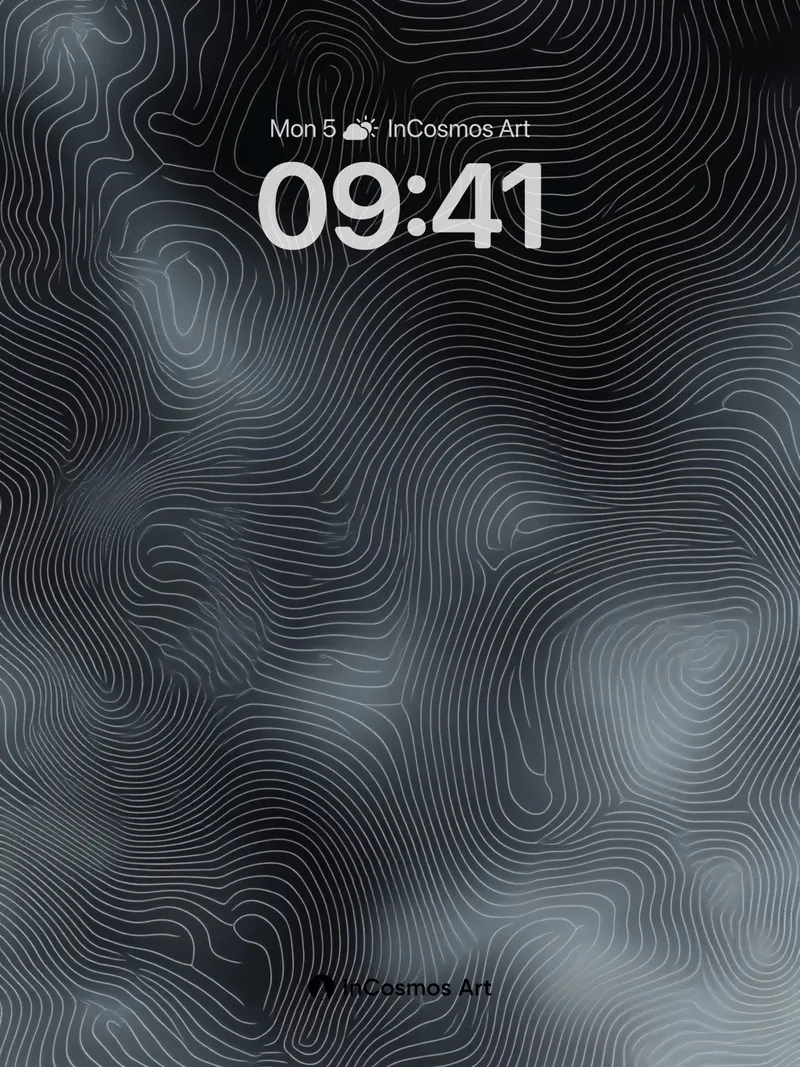 Silent Contour Wallpaper with Ghostly Lines