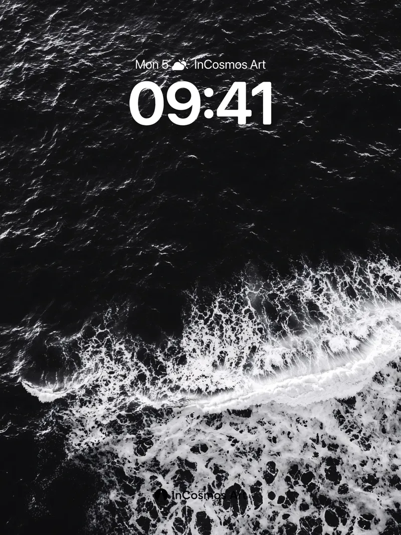 Churning Abyss Wallpaper with Froth Edge