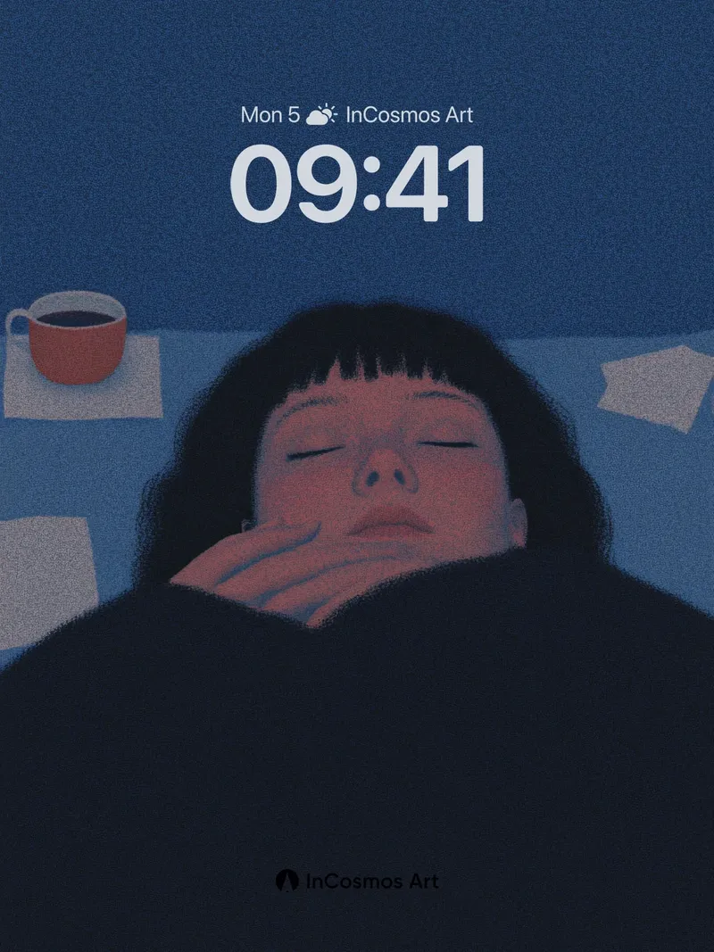 Midnight Stillness Wallpaper with Warm Brew