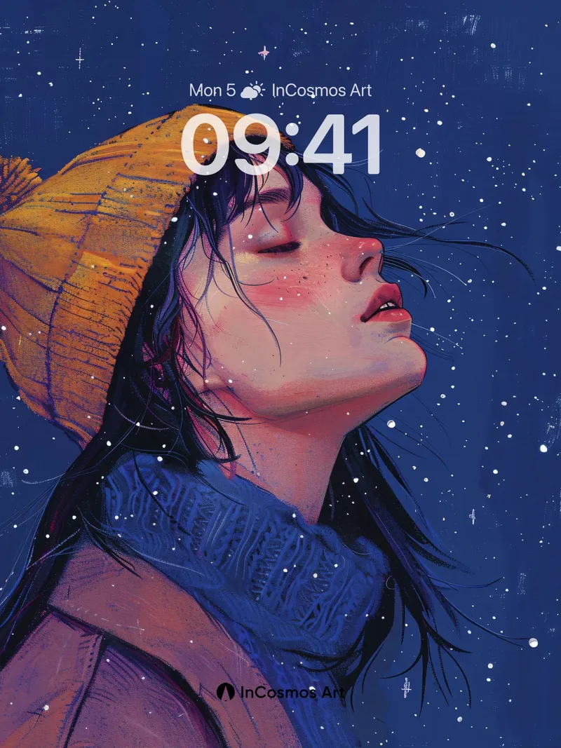 Starry Breath Wallpaper with Winter Whispers