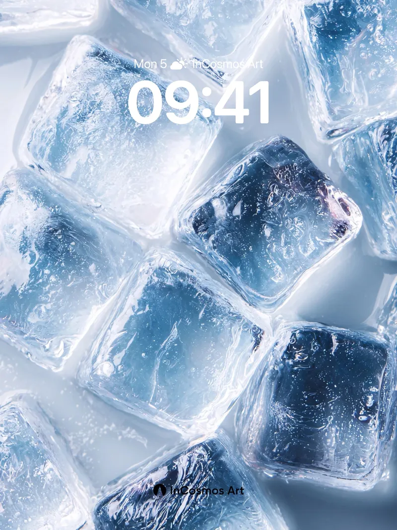 Frost Whisper Wallpaper with Crystalline Depth