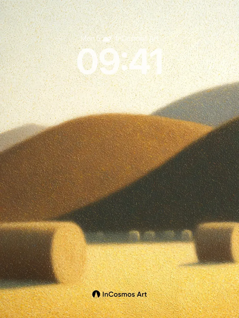 Golden Hush Wallpaper with Distant Hills