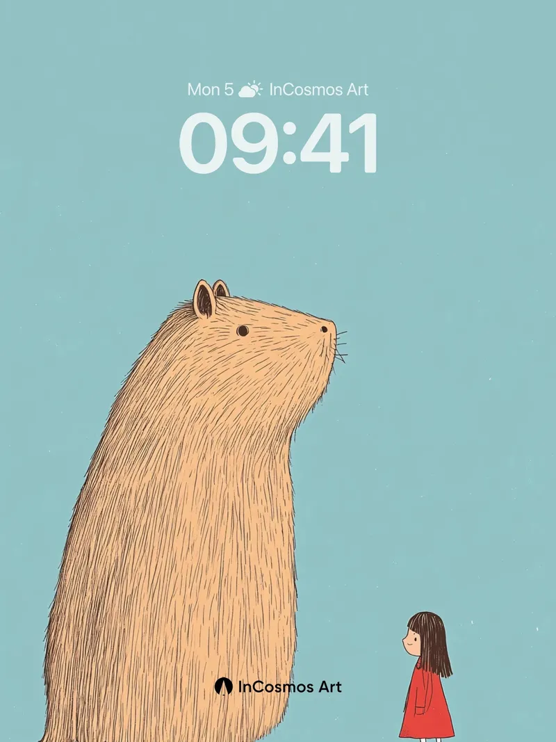 Whispering Wonder Wallpaper with Giant Rodent