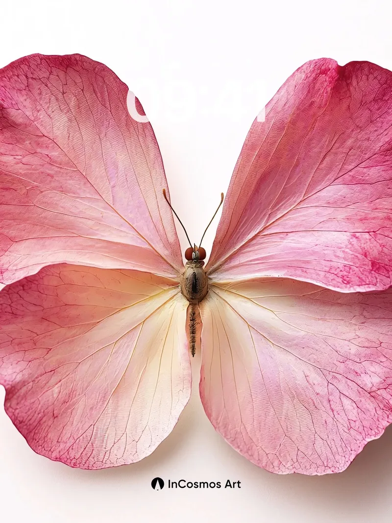 Serenity Petal Wallpaper with Butterfly Veins