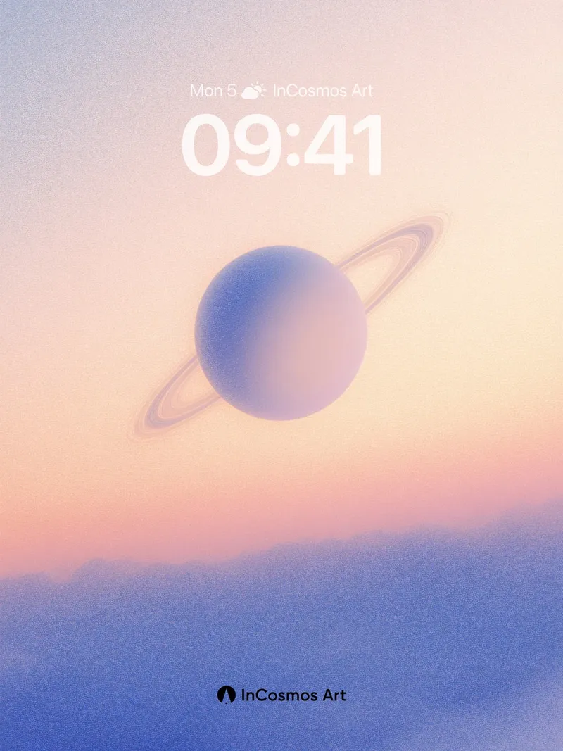 Serene Saturn Wallpaper with Ethereal Rings