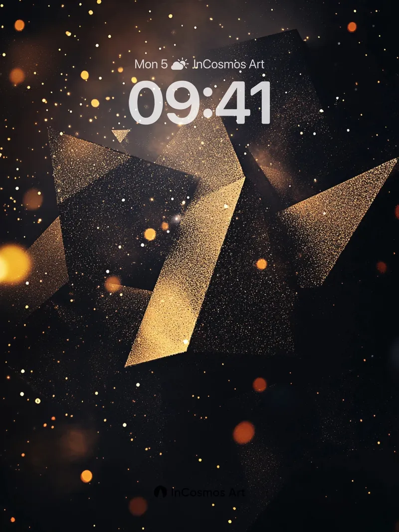 Luminous Geometry Wallpaper with Cosmic Dust